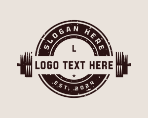 Gym Fitness Barbell Logo