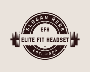 Gym Fitness Barbell logo design