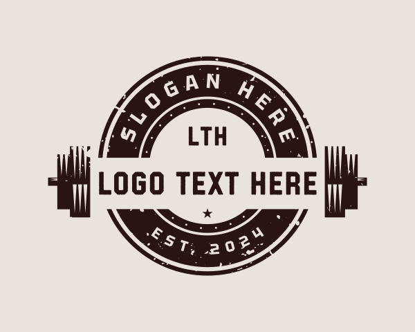 Barbell logo example 3