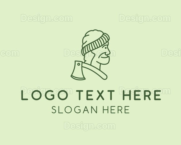 Old Man Lumberjack Logo