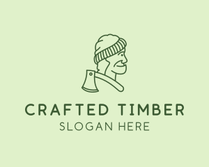 Old Man Lumberjack logo design