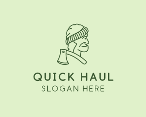 Old Man Lumberjack logo design