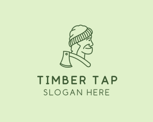 Old Man Lumberjack logo design