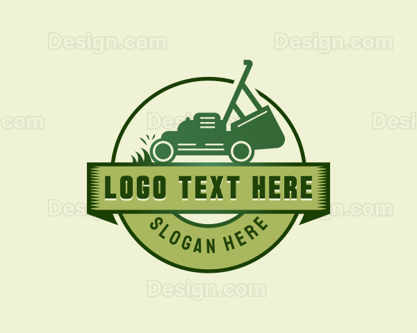 Lawn Mower Gardener Logo