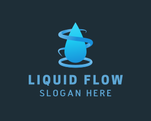 Blue Water Droplet   logo design