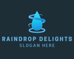 Blue Water Droplet   logo design