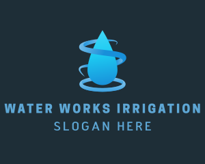 Blue Water Droplet   logo