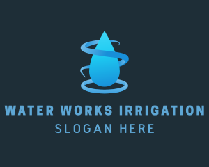 Blue Water Droplet   logo design