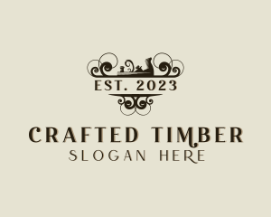 Rustic Hand Planer Carpentry logo design