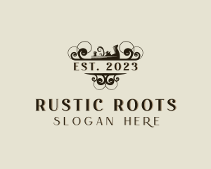 Rustic Hand Planer Carpentry logo design