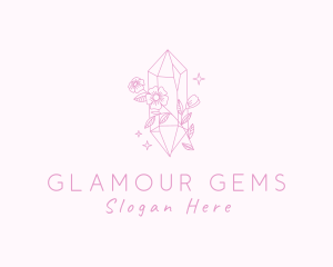 Flower Crystal Souvenir logo design