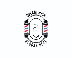 Barber Haircut Grooming logo design