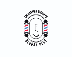 Barber Haircut Grooming logo design