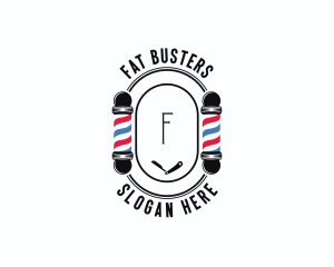 Barber Haircut Grooming logo design