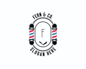 Barber Haircut Grooming logo design