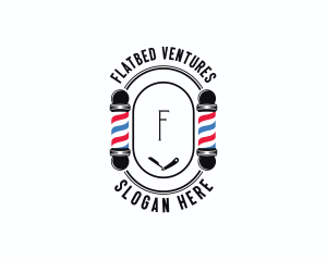 Barber Haircut Grooming logo design