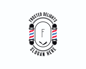 Barber Haircut Grooming logo design