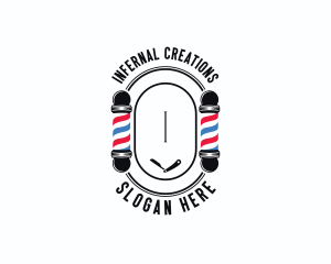 Barber Haircut Grooming logo design