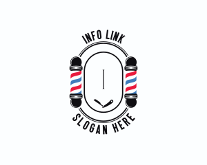 Barber Haircut Grooming logo design