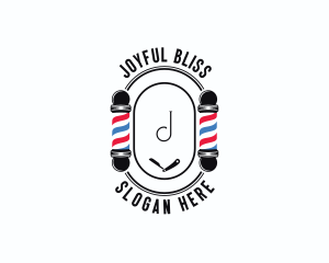 Barber Haircut Grooming logo design