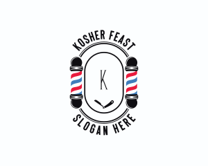 Barber Haircut Grooming logo design