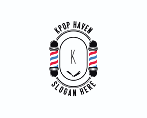 Barber Haircut Grooming logo design