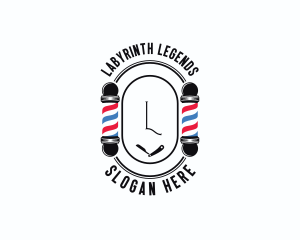 Barber Haircut Grooming logo design