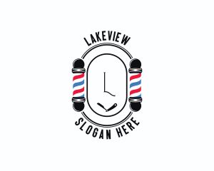 Barber Haircut Grooming logo design