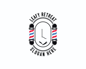 Barber Haircut Grooming logo design