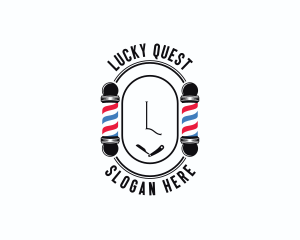 Barber Haircut Grooming logo design