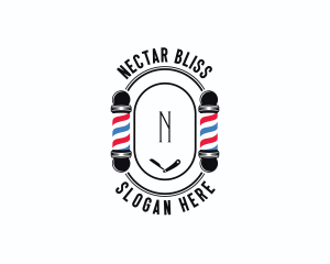 Barber Haircut Grooming logo design