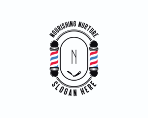 Barber Haircut Grooming logo design