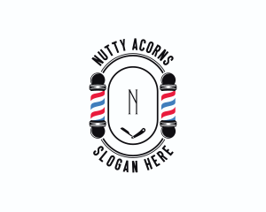 Barber Haircut Grooming logo design