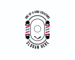 Barber Haircut Grooming logo design