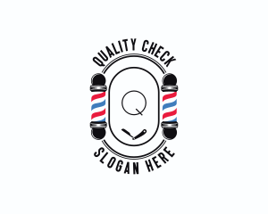 Barber Haircut Grooming logo design