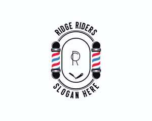 Barber Haircut Grooming logo design