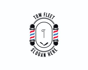 Barber Haircut Grooming logo design