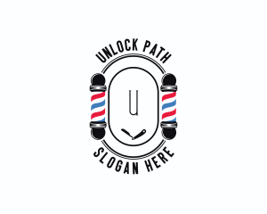 Barber Haircut Grooming logo design