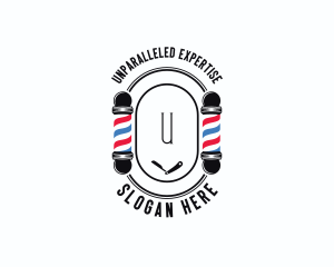 Barber Haircut Grooming logo design