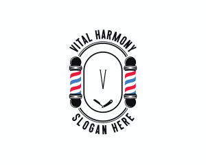 Barber Haircut Grooming logo design