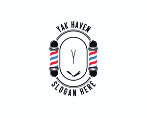 Barber Haircut Grooming logo design