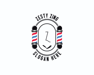 Barber Haircut Grooming logo design