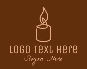 Beige Candle Light Logo