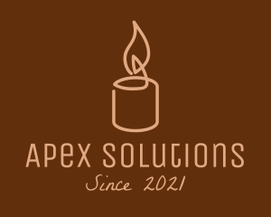 Beige Candle Light logo design