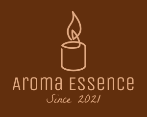 Beige Candle Light logo design