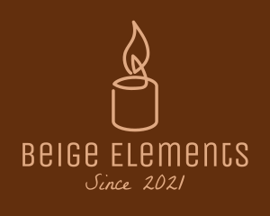 Beige Candle Light logo