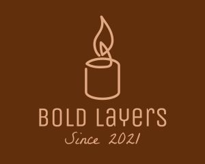 Beige Candle Light logo design