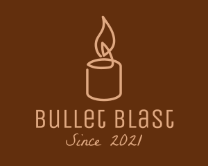 Beige Candle Light logo design