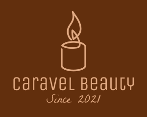 Beige Candle Light logo design