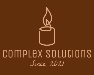 Beige Candle Light logo design